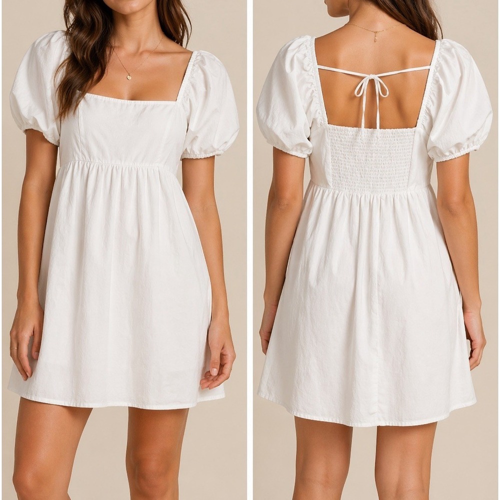 Draper James Women's Puff Sleeve Dress 100% Cotton size L